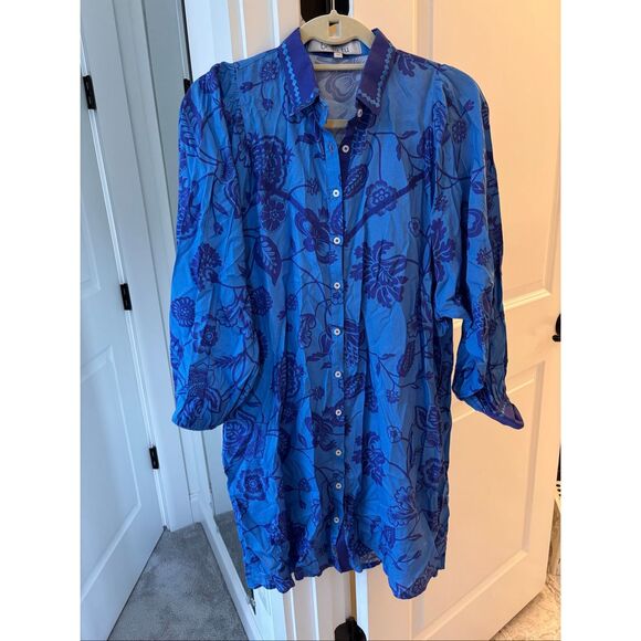 Bella tu cobalt ric rac shirtdress, Med $218 - Picture 2 of 6